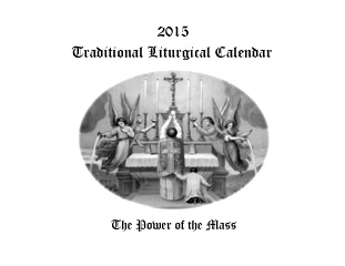 2015 Traditional Liturgical Calendar