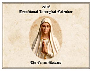 2016 Traditional Liturgical Calendar