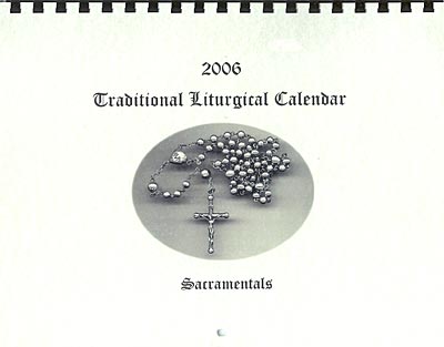 2006 Traditional Liturgical Calendar