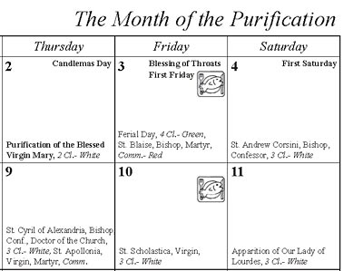 calendar: February close-up